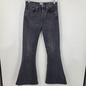 Boyish By Her Kingsley Flare Jeans The Hustler Faded Black Button Fly 29 Boho